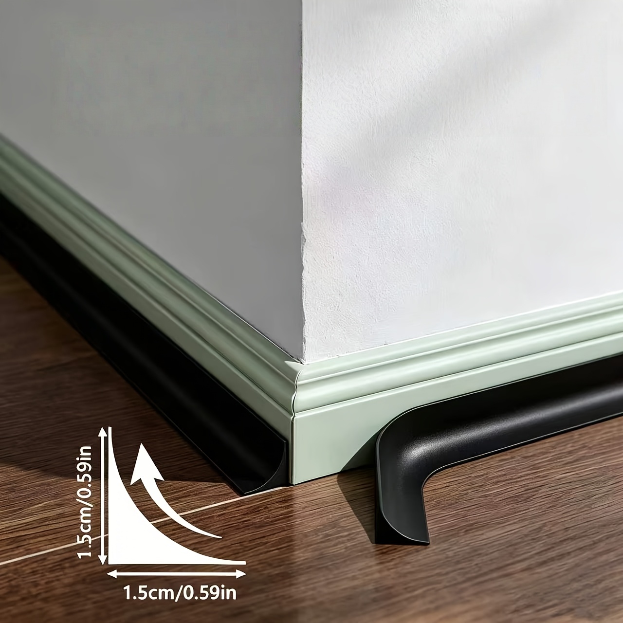 Baseboard Molding Trim - شريط زخرفي مرن ذاتي اللصق -