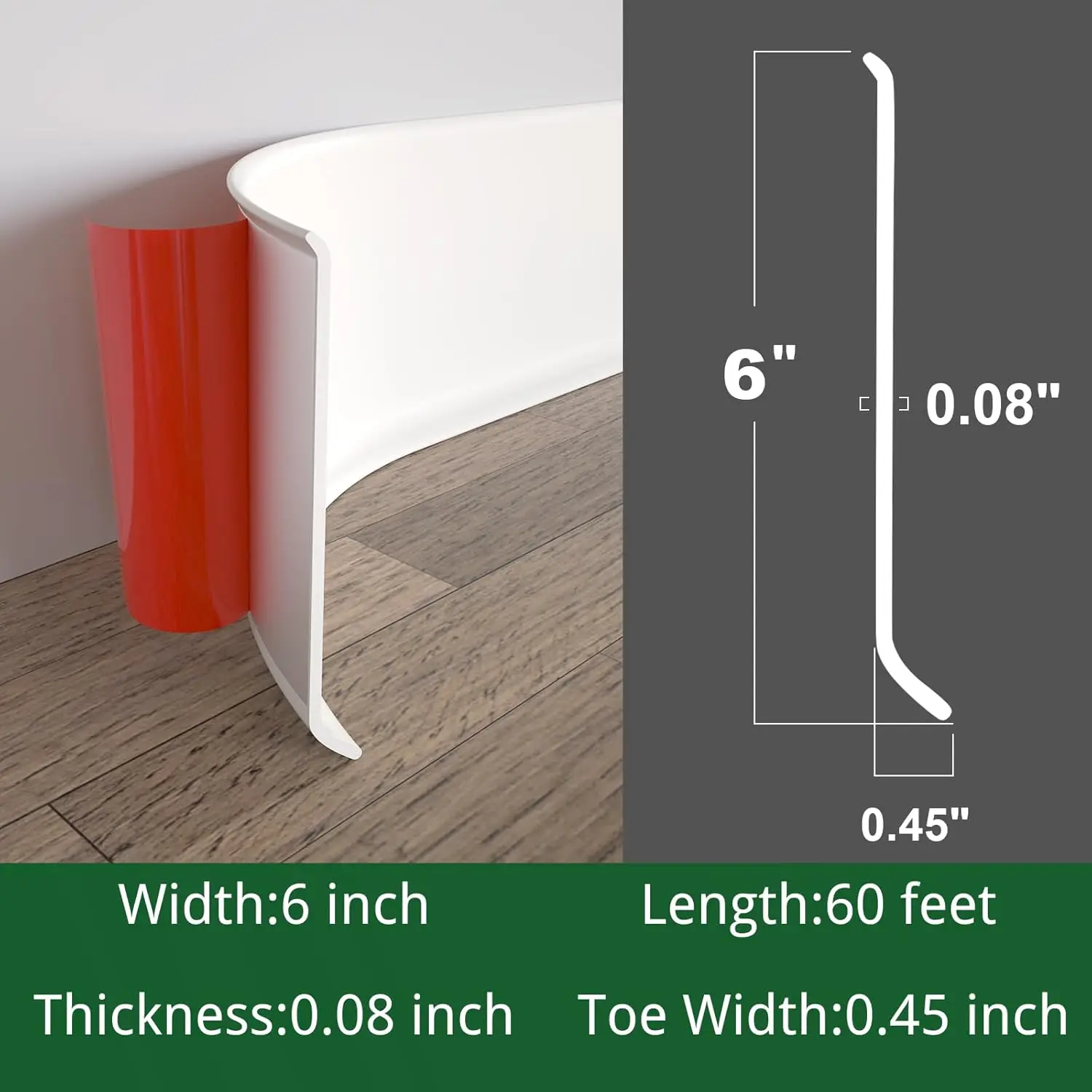 شريط تزيين مرن للحواف السفلية، - مراجعة Baseboard Molding Trim وسعره
