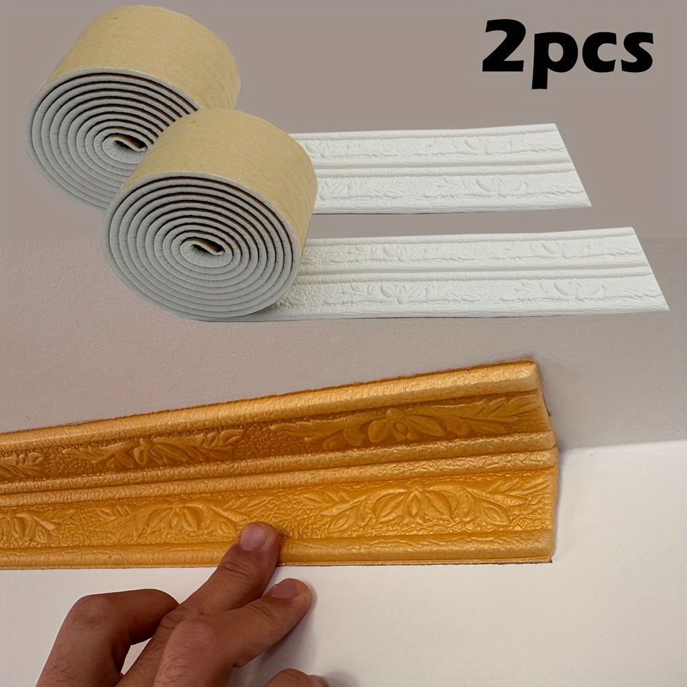 2 قطعة النقش ذاتية اللصق سيلين - مراجعة Baseboard Molding Trim وسعره
