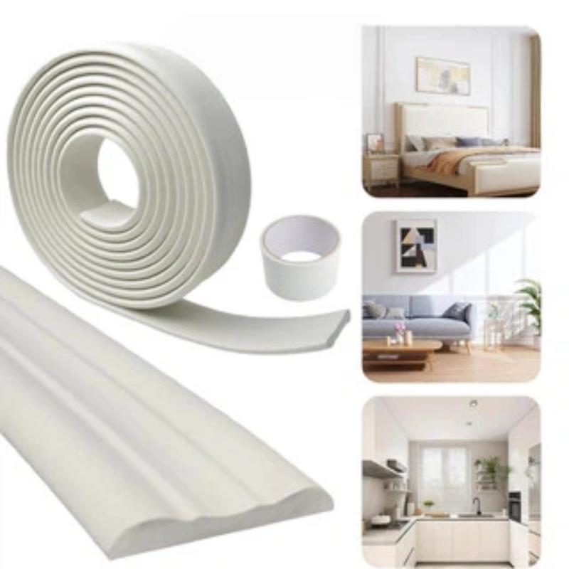 شريط حائط ناعم بطول 5 متر ذاتي - مراجعة Baseboard Molding Trim وسعره