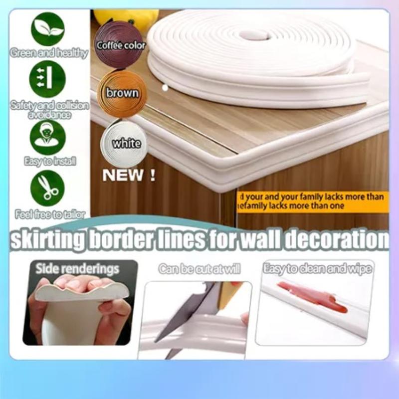 شريط حائط ناعم بطول 5 متر ذاتي - مراجعة Baseboard Molding Trim وسعره