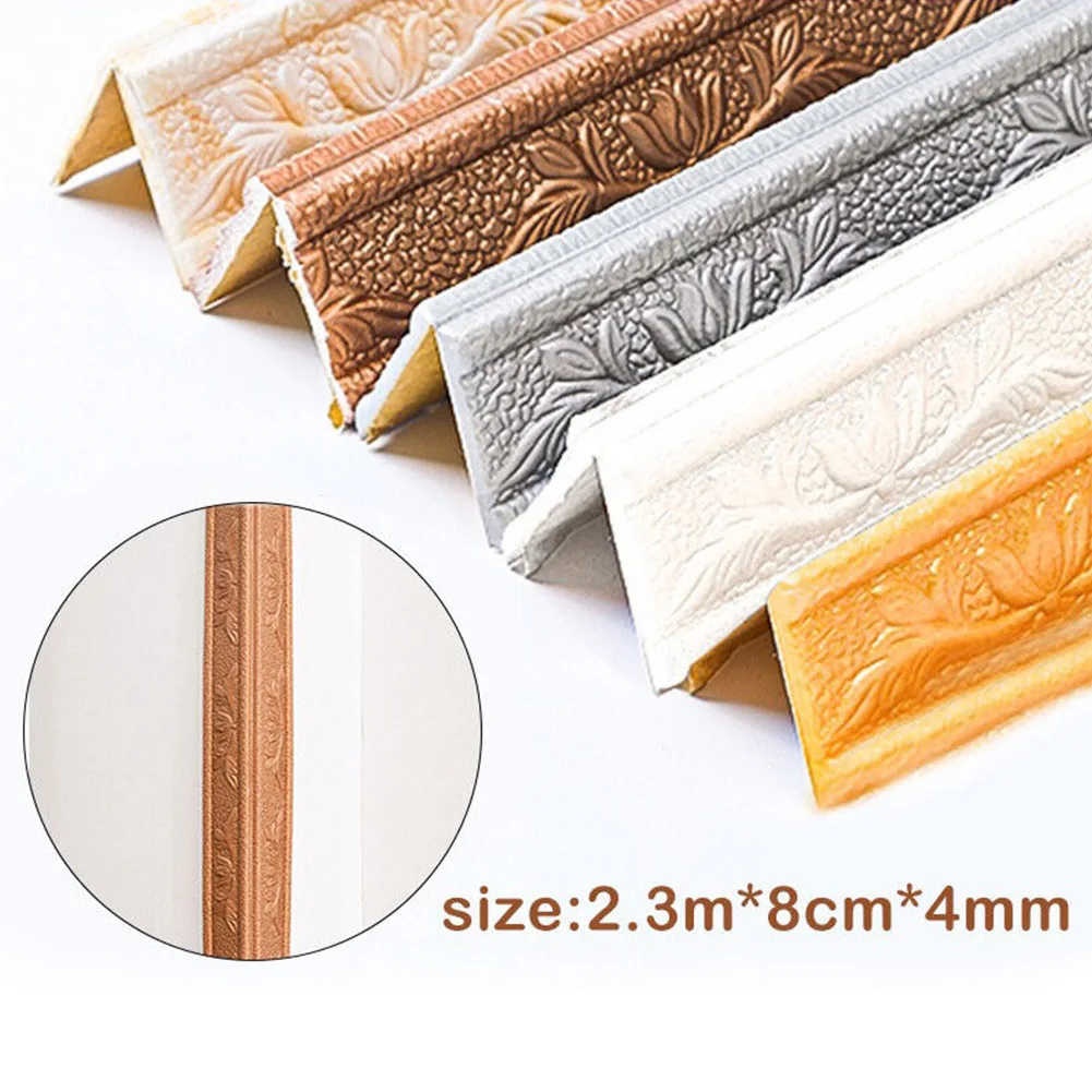 3D ملصقات ذاتية جدار اللوح خطو - مراجعة Baseboard Molding Trim وسعره