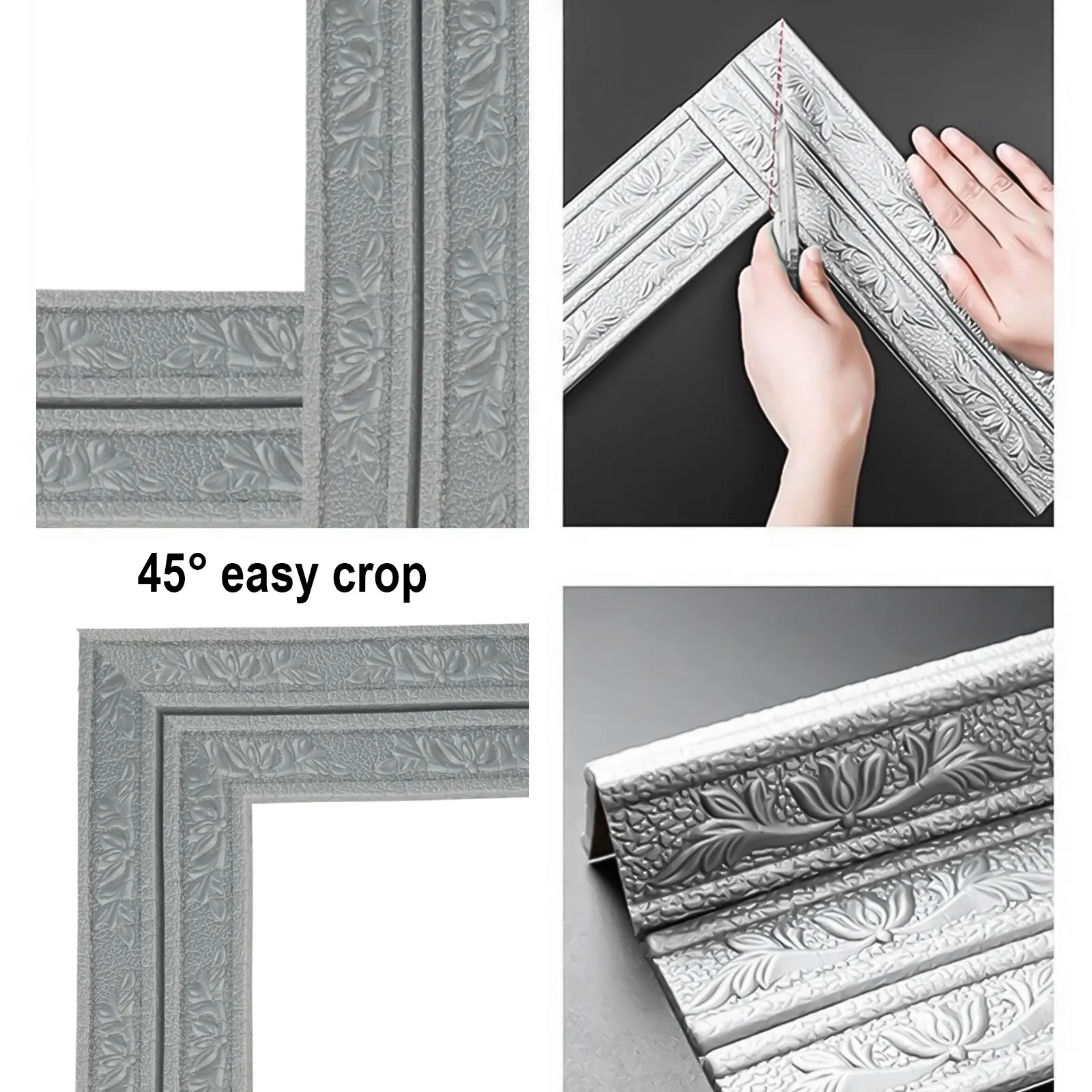 3D ملصقات ذاتية جدار اللوح خطو - مراجعة Baseboard Molding Trim وسعره