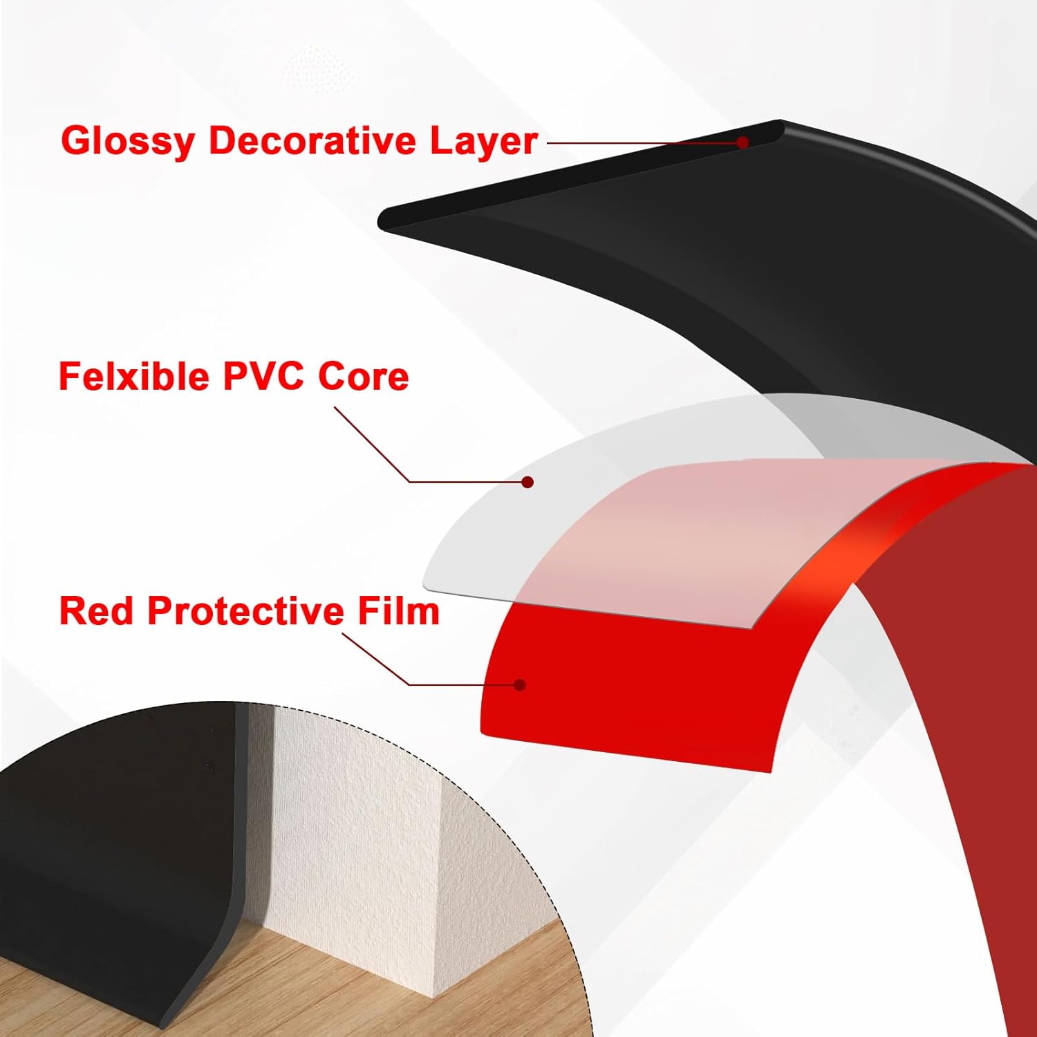 شريط تزيين حائط من الفينيل، قا - مراجعة Baseboard Molding Trim وسعره