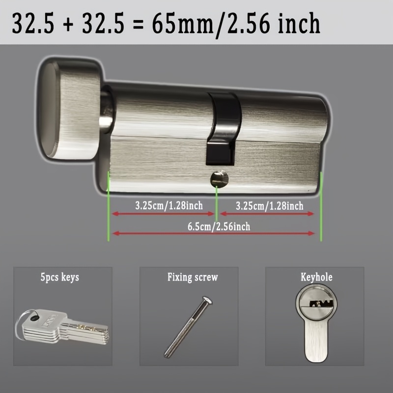 قفل أسطواني نحاسي بالكامل مضاد - مراجعة Home Improvement Hardware وسعره